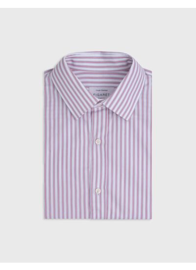 Chemise classique rayée rouge