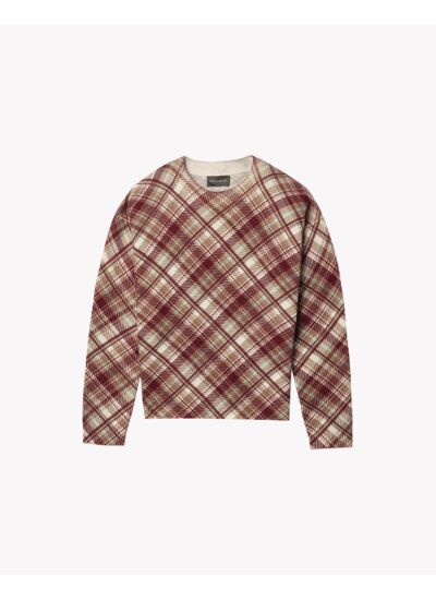 Ras de cou imprimé tartan - Femme - NATUREL