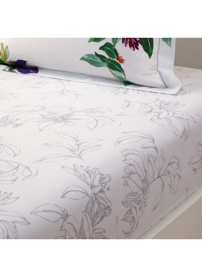 Yves Delorme - Drap housse en satin violet, Parfum