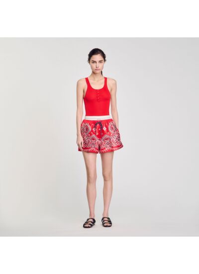 Débardeur en maille côtelée