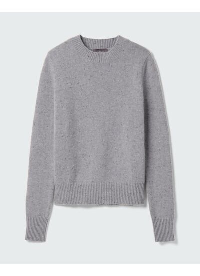 Pull col rond donegal - Femme - BLEU RIF DONEGAL