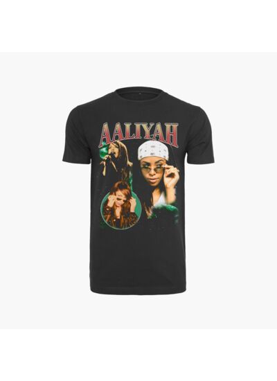 T-Shirt Retro Aaliyah Noir