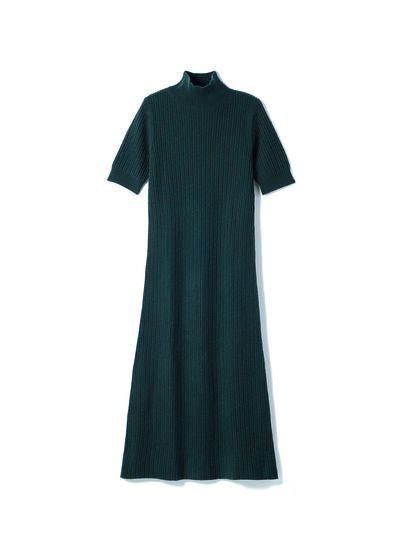 Robe longue manches courtes - Femme - VERT ZURICH