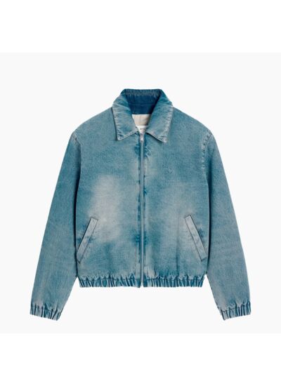 Ami Paris Blouson zippé Bleu Denim