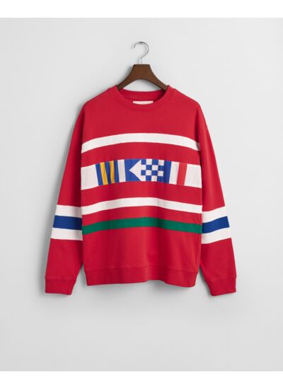 Sweat-shirt ras du cou à empiècements