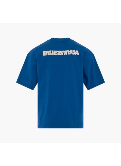 Balenciaga T-Shirt Logo Bleu