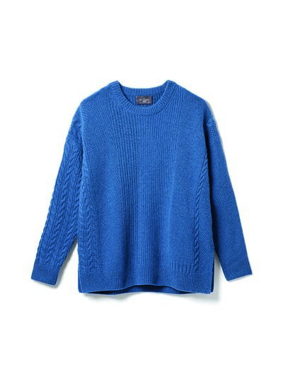 Pull col rond effet patchwork - Femme - GEAI