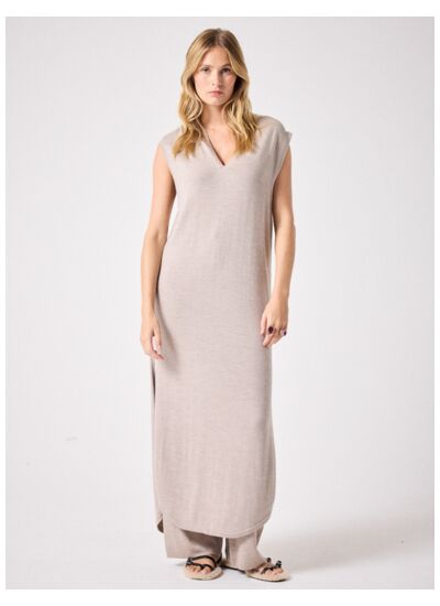 Robe en laine Starla TERRE FUMEE