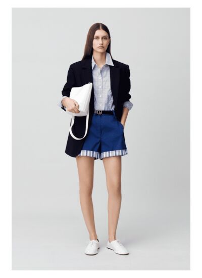 Short ourlets à rayures