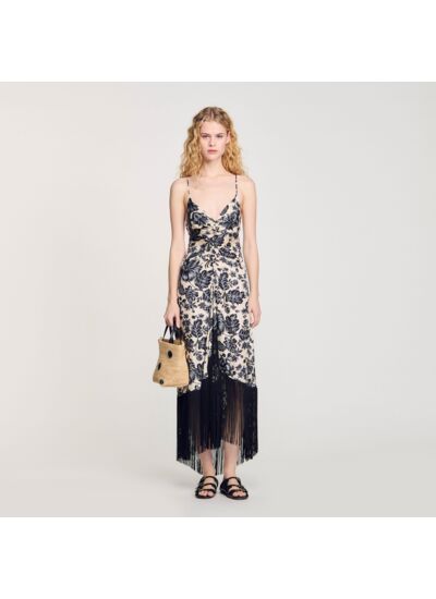 Robe longue à imprimé fleuri hawaïen