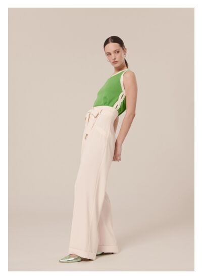 Pantalon Pyla-Ecru en Polyester