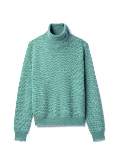 Pull col roulé mini chevrons - Femme - MARLOW