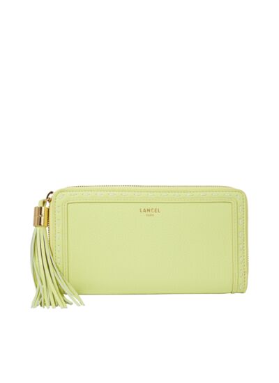 Premier Flirt De Lancel - Portefeuille Long Zippe - Citron Vert