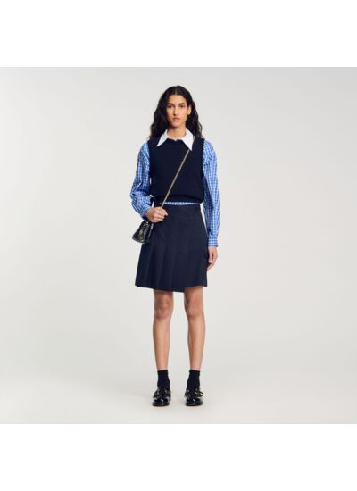 Jupe courte plissée cargo