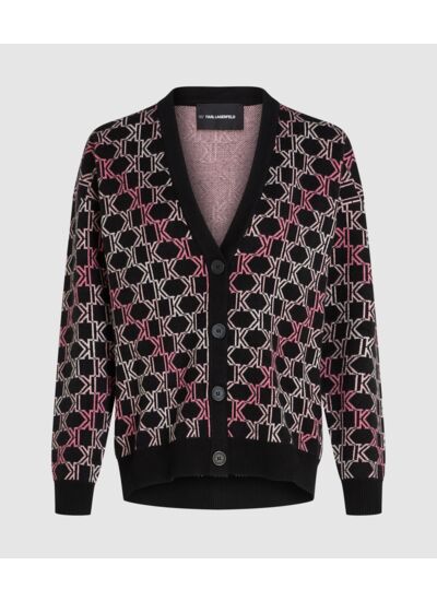 K-CHEVRON JACQUARD CARDIGAN