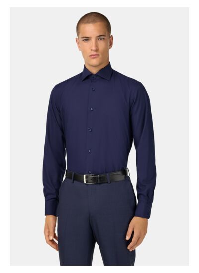 Chemise En Sergé De Coton Slim Fit