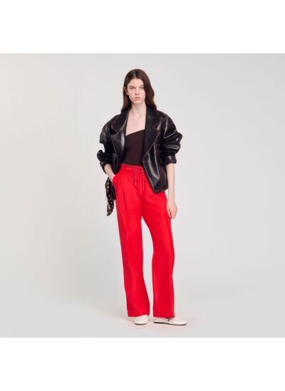 Pantalon à ceinture cordon