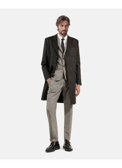 Manteau Long Simple Croisure