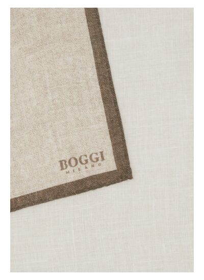 Pochette En Lin Avec Motif À Bord Contrasté