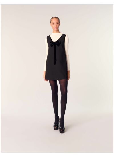 Robe chasuble col velours