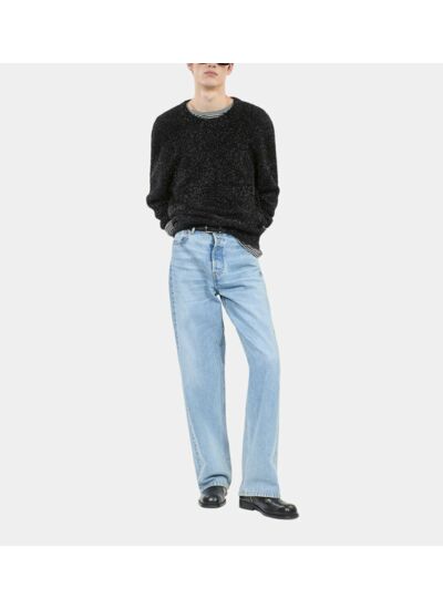 Pull Pailleté Noir Homme