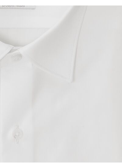Chemise Prestige contemporaine en popeline Giza 87 blanche