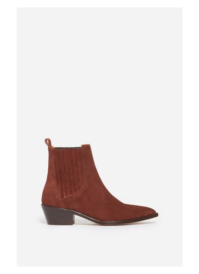 Bottines Santiags En Cuir Suéde Fabriqué Au Portugal