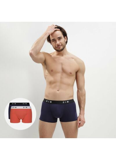 Lot de 2 boxers homme coton stretch Roux Bleu Denim Dim Originals