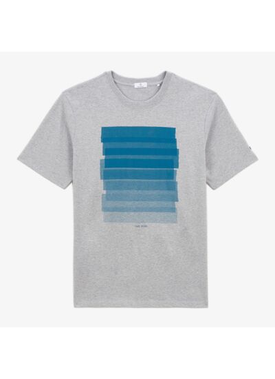 T-shirt Terry gris chiné imprimé