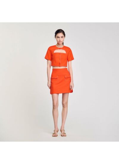 Jupe courte à poches