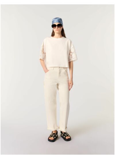 Tee-shirt à manches en crochet