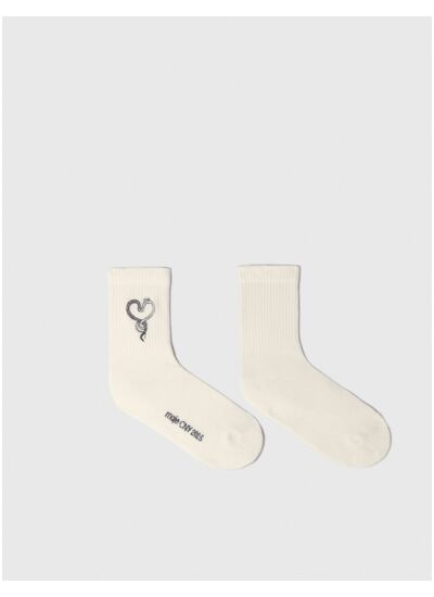 Chaussettes brodées à strass