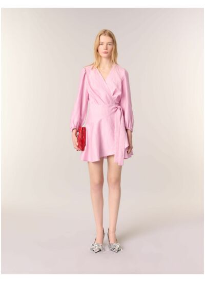 Robe portefeuille en lin