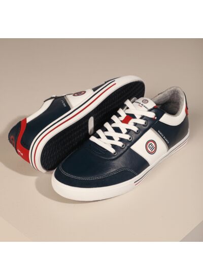 Sneaker en cuir bleu marine