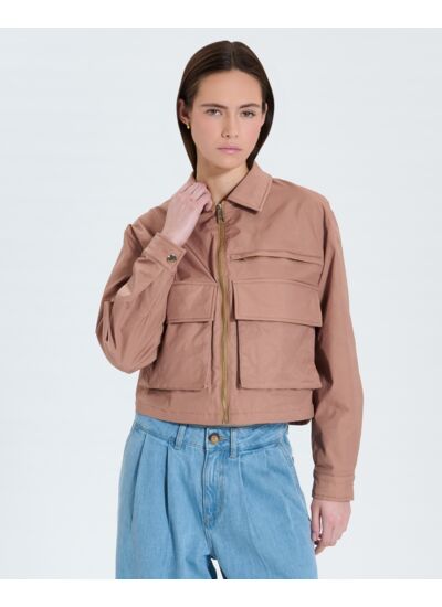 Manteau court camel