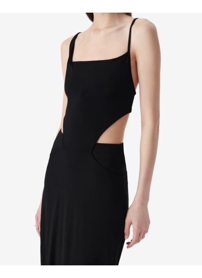 Robe Longue Col Carré