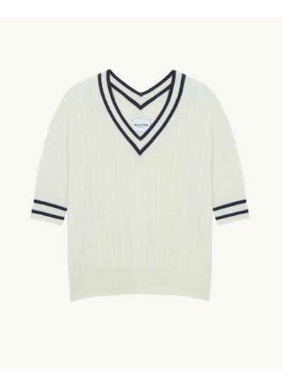 Pull Maddie Pull Col V Cachemire Torsadé, 2 fils