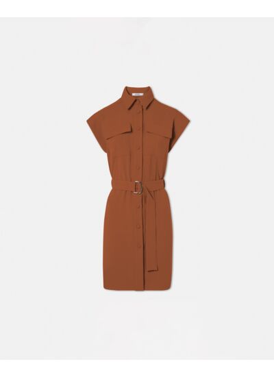 Robe Rosen Marron en Polyester