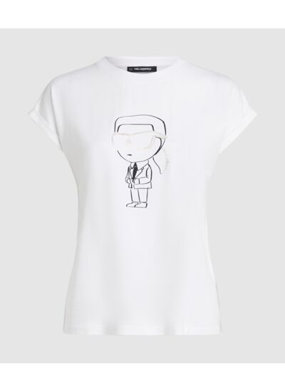 BIG IKON PRINT FLOWY T-SHIRT