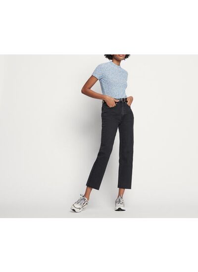 Jean droit à bords francs