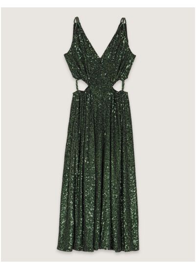Robe longue à sequins