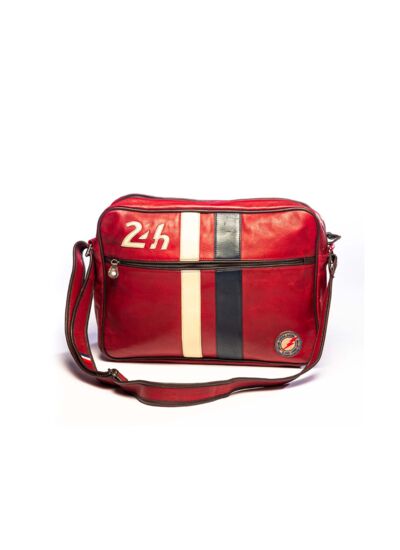 Sac Cuir 24H Messenger Rouge