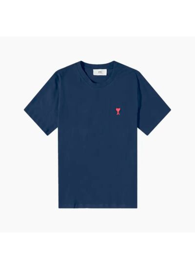 Ami Paris T-Shirt Ami de Coeur Rouge Bleu