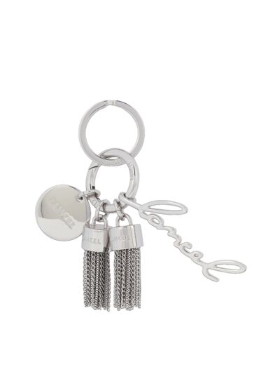 Premier Flirt de Lancel - Porte-Cles Mini Pompon Chaine - Nickel Brillant