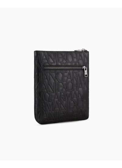 Sac bandoulière plat pour homme - nero