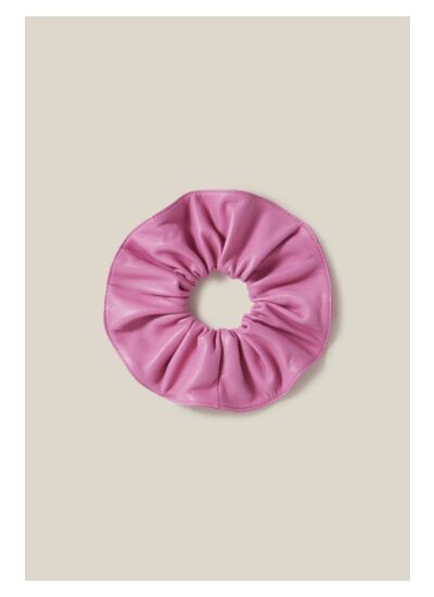 Chouchou cuir bordures surpiquées