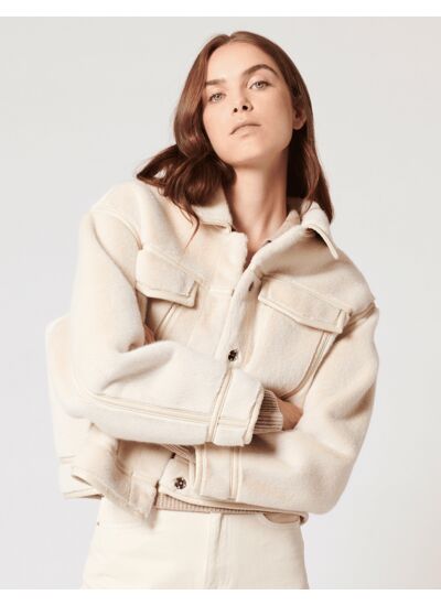 Veste Monge Ecru en Polyester