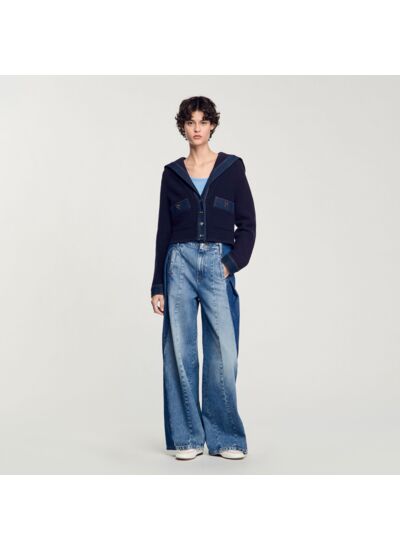 Cardigan à col marin