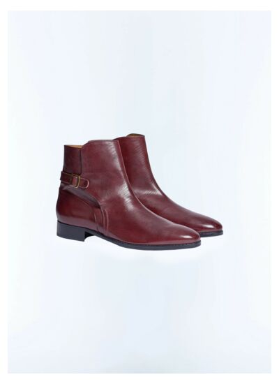 Bottines Jodhpur en cuir de vachette