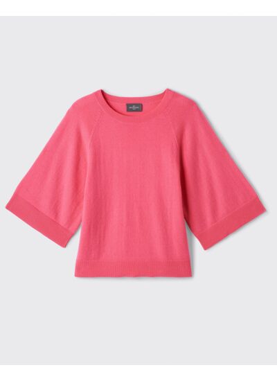 Pull col rond kimono - Femme - BUBBLE GUM